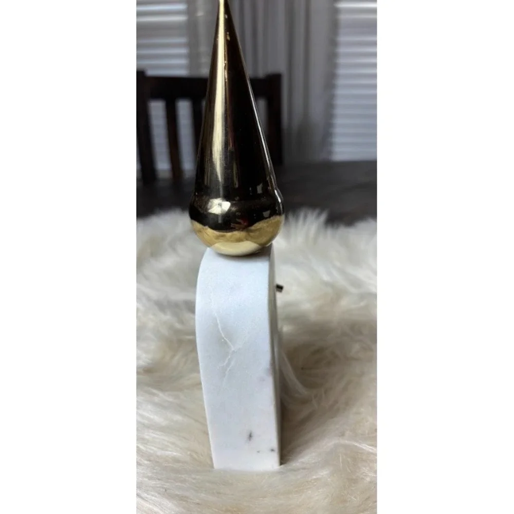 Pottery Barn‎ Marble Gold Nutcracker Holiday Decor Christmas Collectible Vintage